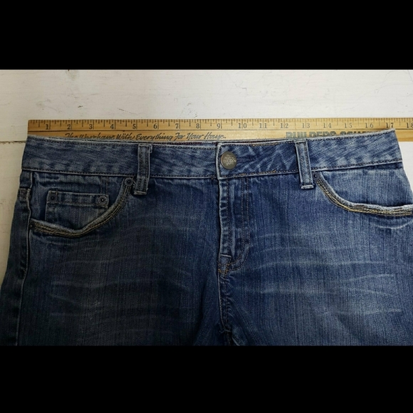 Womens American Eagle vintage size 10 cotton Jean Shorts denim blue 00s Y2K - Picture 8 of 8
